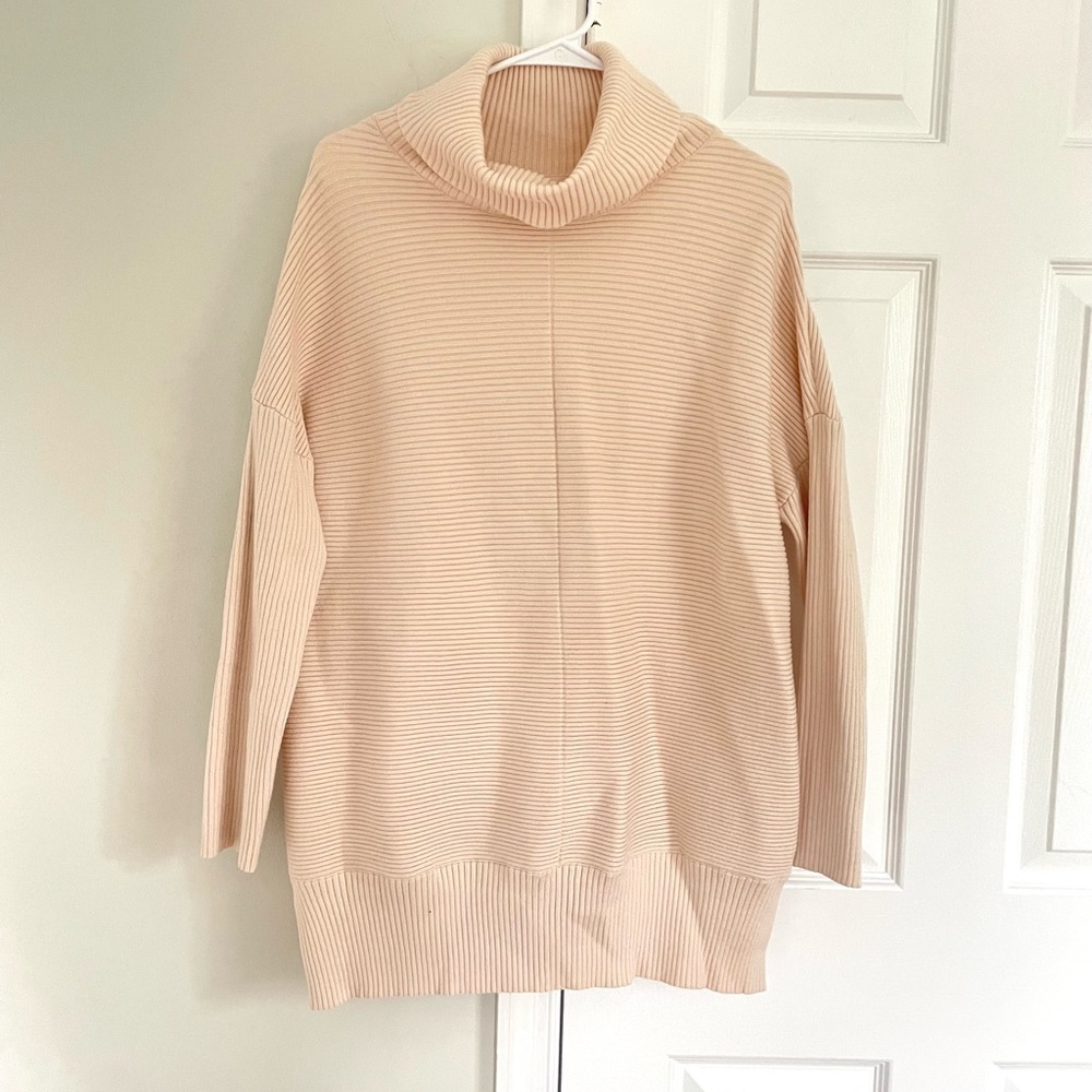 Anrabess Women’s Sweater Dress L Turtleneck Batwing Sleeve Short Dress Fall